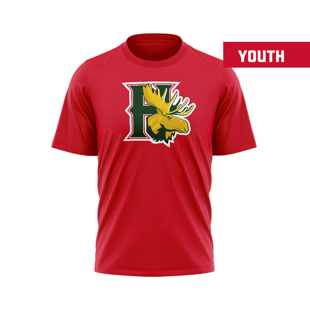 Halifax Mooseheads Team Logo Red T-Shirt - Youth