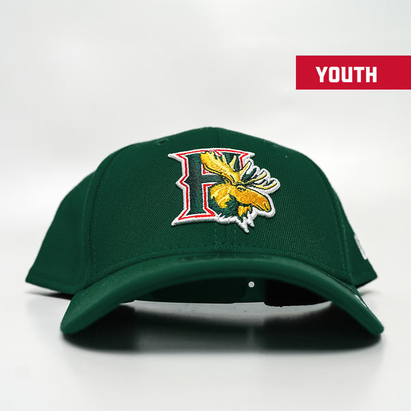 Halifax Mooseheads New Era 9Forty Stretch Snap Green Hat - Youth