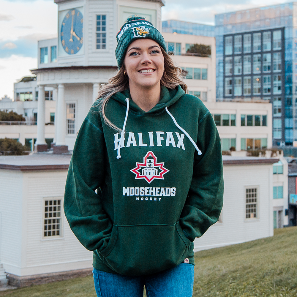 Halifax Mooseheads Citadel Logo Green Hoodie