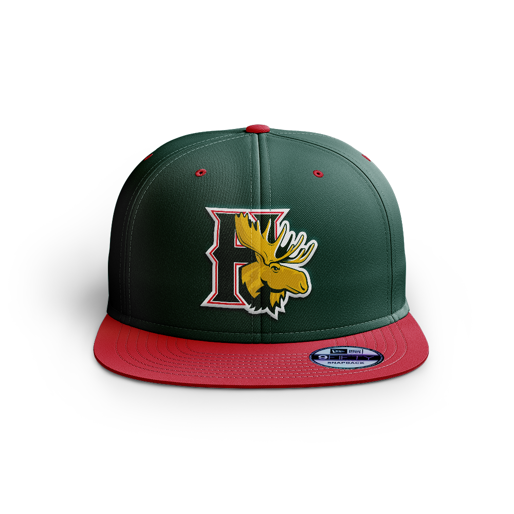Halifax Mooseheads New Era 9Fifty Snapback Green w Red Bill