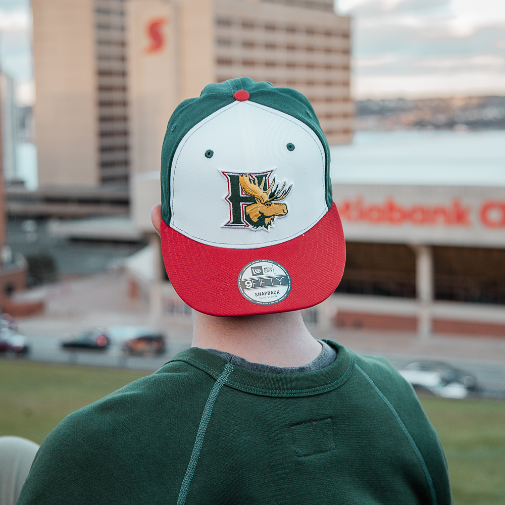 Halifax Mooseheads New Era 9Fifty Snapback White Green w Red Bill Official Halifax Mooseheads Shop